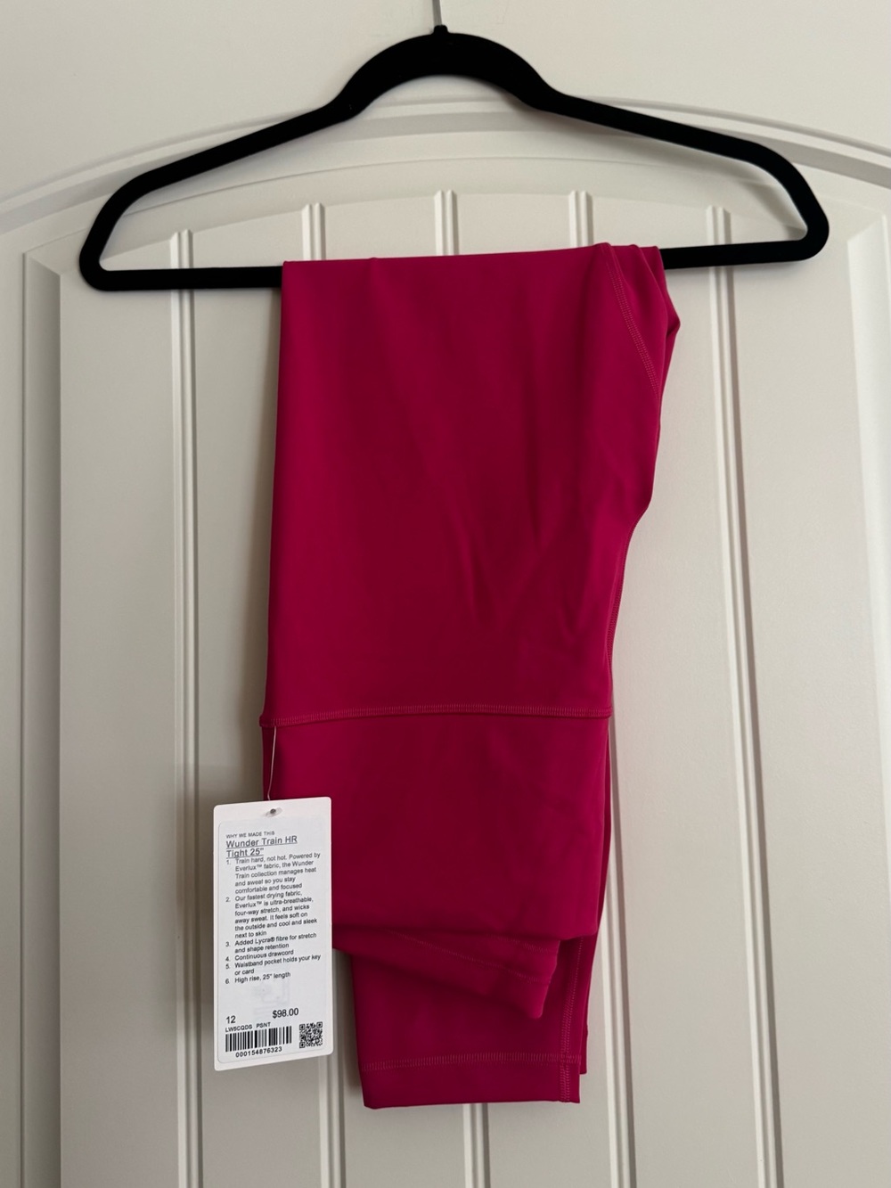 NWT Fuchsia Lululemon Wunder Train HR Tight 25” Leggings